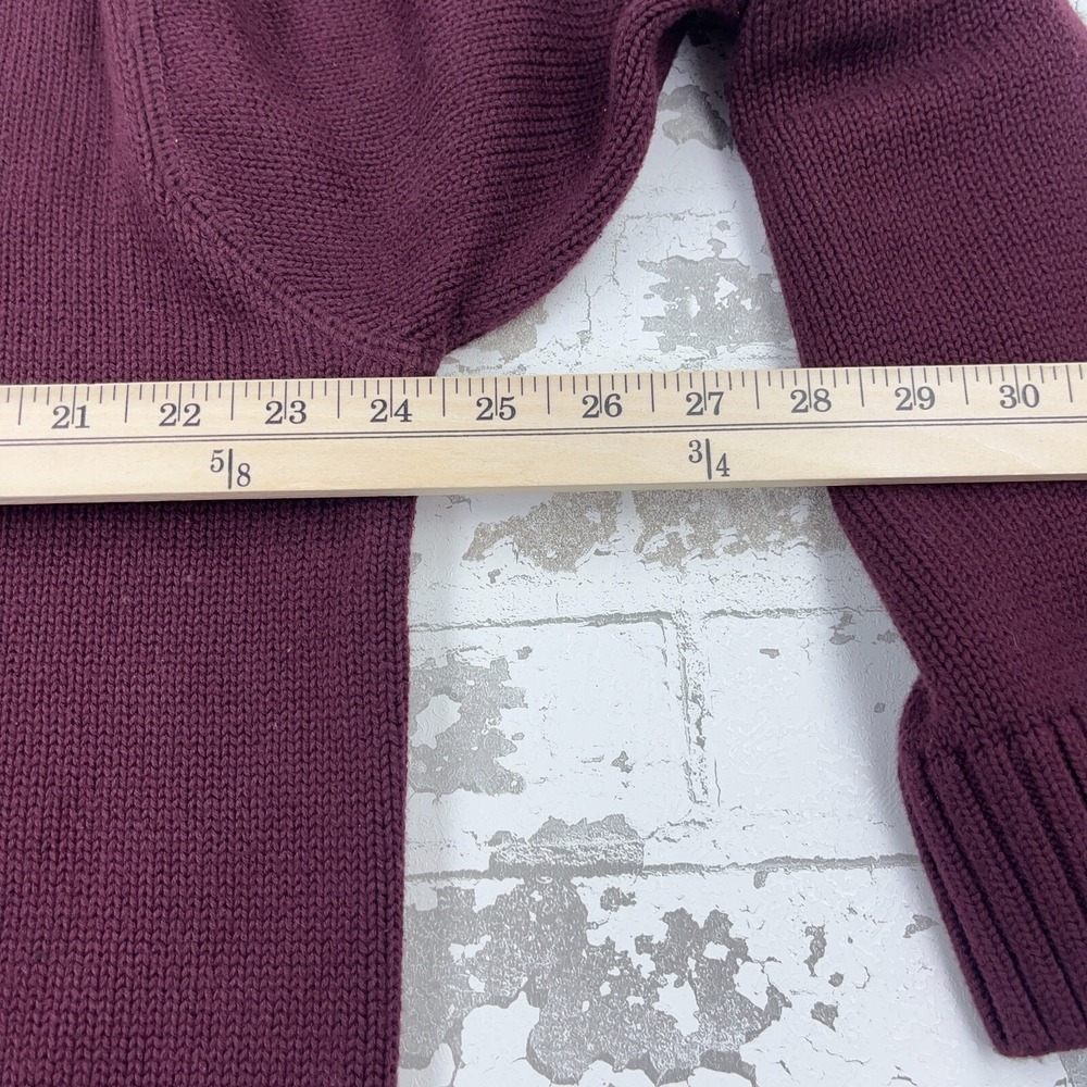 Tommy Hilfiger Sweater Men XL Maroon Heavy Knit Crewneck Pullover Ribbed Grandpa - Picture 7 of 8